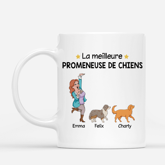 3888MFR2 mug avec chien personnalise la meilleure promeneuse 3888M6N8C