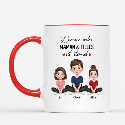3889MFR2 tasse personnalisee fete des meres dessin maman et enfant 3889M6M0A