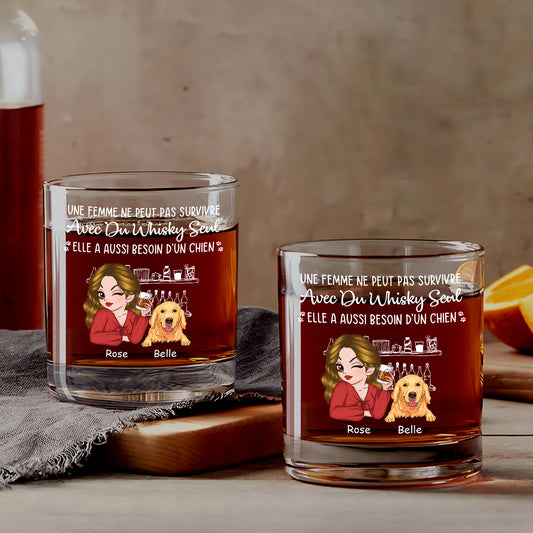 3902IFR1 verre a whisky personnalise pour femme amoureuse de chien 3902i3m8c