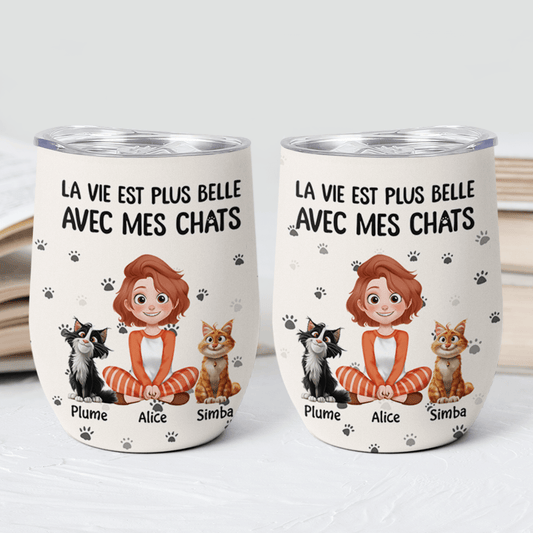 3903TFR2 mug isotherme 355ml personnalise la vie est plus belle avec les chats 3903T5N0D_1