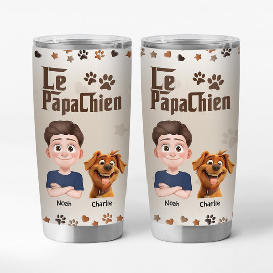 3908TFR1 mug isotherme 590 ml personnalise le papa chien 3908tkq0c