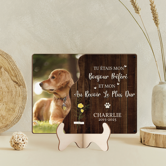 3909QFR2 plaque en bois personnalisee souvenir chien decede 3909q9l5c