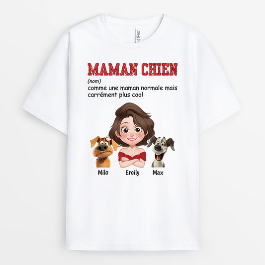 3912AFR1 tee shirt personnalise chien maman chien dessin anime 3d 3912A6L0C