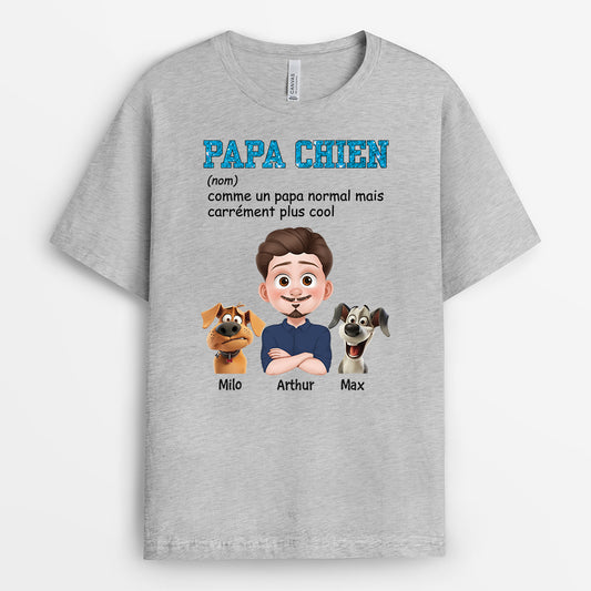 3912AFR2 tee shirt personnalise chien maman chien dessin anime 3d 3912A6L0C