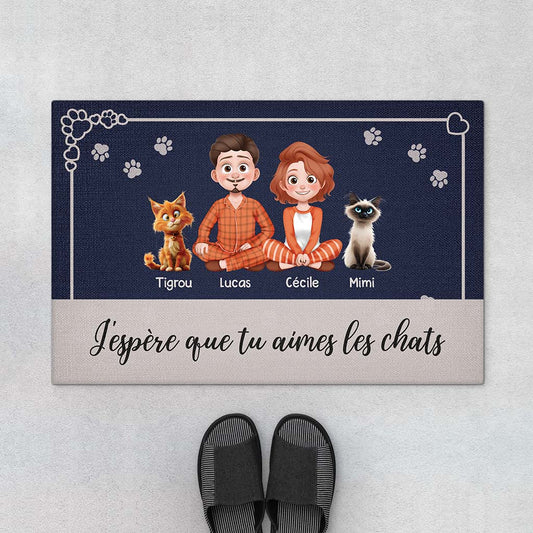 3914DFR1 paillasson personnalise dessin anime 3d jespere que tu aimes les chats 3914DTM0D_85f56521 34fa 47df 8671 b039051dc6d3