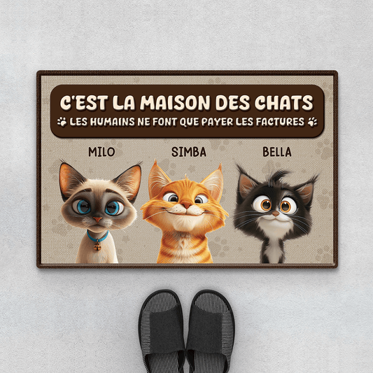 3940DFR1 paillasson chat personnalise maison des chats 3940D9N5D