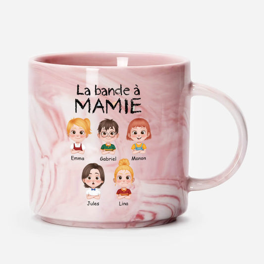 3943MFR1 tasse effet marbre personnalisee la bande a mamie design cartoon simple 3943M5T0A