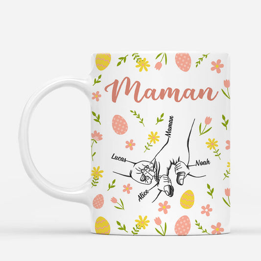 3946MFR1 mug personnalise pour paques mamie oeufs et fleurs 3946MKT7A