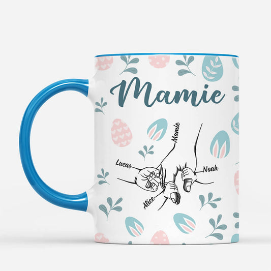 3946MFR2 mug personnalise pour paques mamie oeufs et fleurs 3946MKT7A