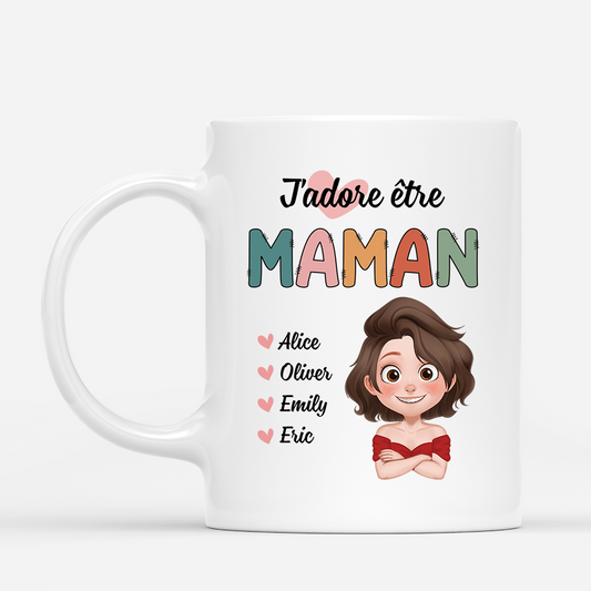 3957MFR1 mug personnalisee maman jadore etre maman 3957m8n0a