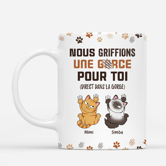 3967MFR1 mug pour amoureux des chats je grifferais une garce pour toi 3967mkn3d