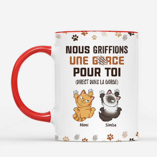 3967MFR2 mug pour amoureux des chats je grifferais une garce pour toi 3967mkn3d