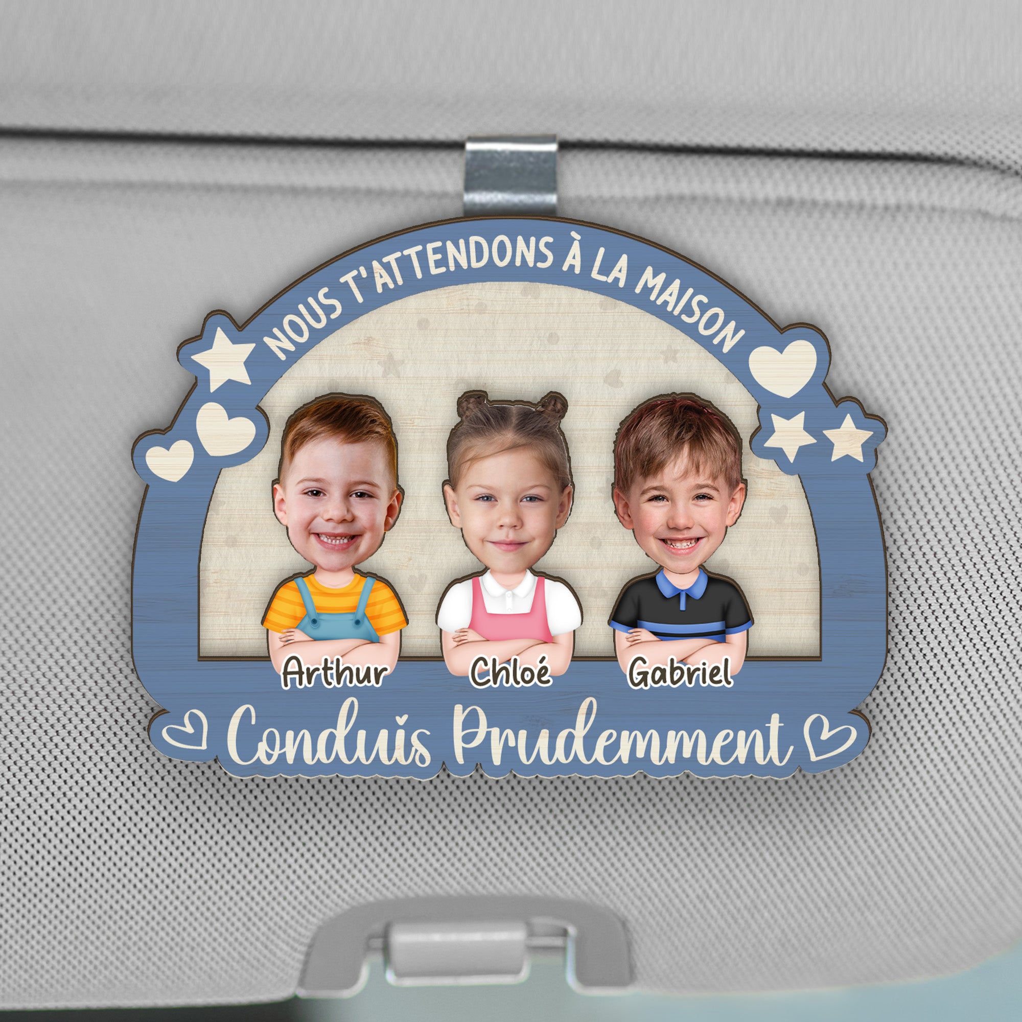 3973GFR1 clip pare soleil de voiture personnalise conduis prudemment 3973g3l0b_6a00e4fb 09f5 4ae1 876e 8946ab940178