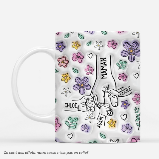 3975MFR1 effet dimpression 3d mug mamie personnalise fleur douce 3975M9I5A