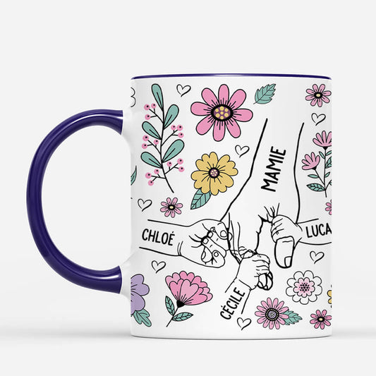 3977MFR2 mug pour maman personnalise fleurs pales 3977M8M5A