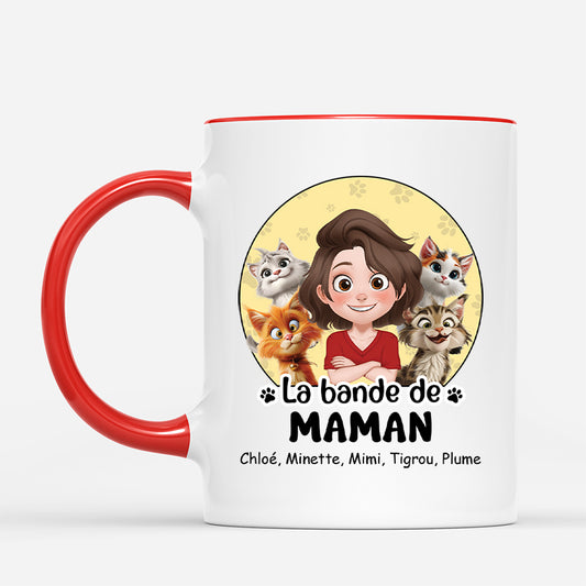 3983MFR2 mug personnalise chat la bande a papa design cartoon 3983m6k8c