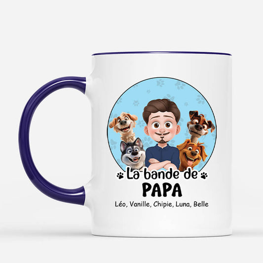 3983MFR2 mug personnalise chien la bande a maman design cartoon 3983M6K8D