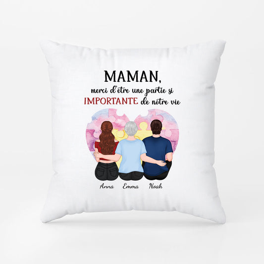3985PFR1 coussin personnalise pour maman une partie importante 3985P648A
