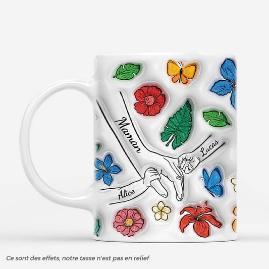 3994MFR1 effet dimpression 3d mug maman personnalise maman fleur eclatante 3994M3T5A
