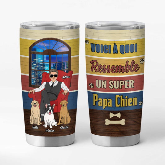 3999TFR1 mug isotherme 590ml personnalise super papa chien 3999TKL8C