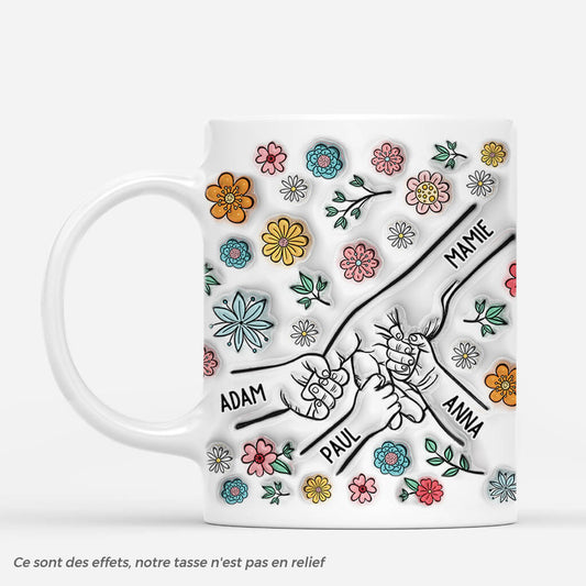 4002MFR1 effet dimpression 3d mug maman personnalise maman fleur neutre 4002m3i5a