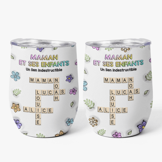 4010TFR1 effet dimpression 3d mug isotherme 355ml personnalise maman et ses enfants mots croises 4010T5N5A