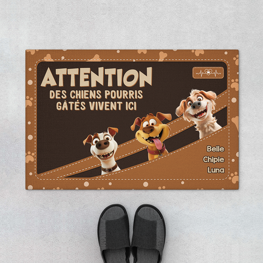 4011DFR1 tapis personnalise des chiens pourris gates design cuir 4011d5n3c