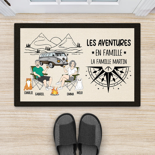 4016DFR2 paillasson personnalise couple avec chat aventures en famille 4016d8l8d_d32875c1 d6c8 4ca4 aa98 0d98a4b0dda3