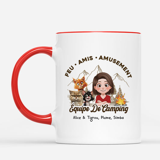 4027MFR2 mug personnalise avec chien equipe de camping 4027mtl0c