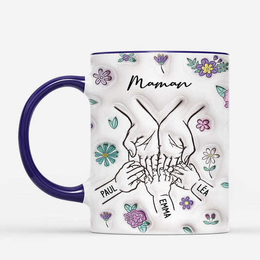 4033MFR2 effet dimpression 3d mug pour personnalise maman mains touchant 4033M5I5A