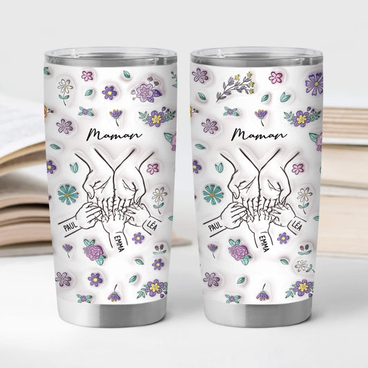 4033TFR2 effet dimpression 3d mug isotherme 590ml personnalise maman fleurs violettes 4033T5I5A