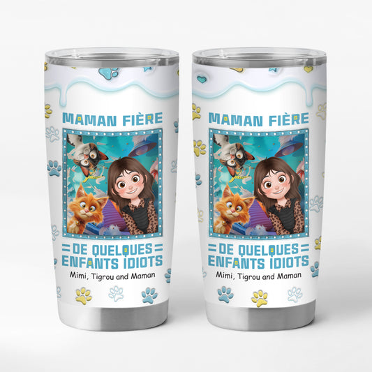 4039TFR1 mug isotherme 590ml personnalise maman chat fiere design cartoon 4039tkl0d