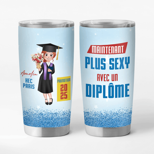 4045TFR1 mug isotherme 590ml personnalise plus sexy avec un diplome femme 4045t5t8a
