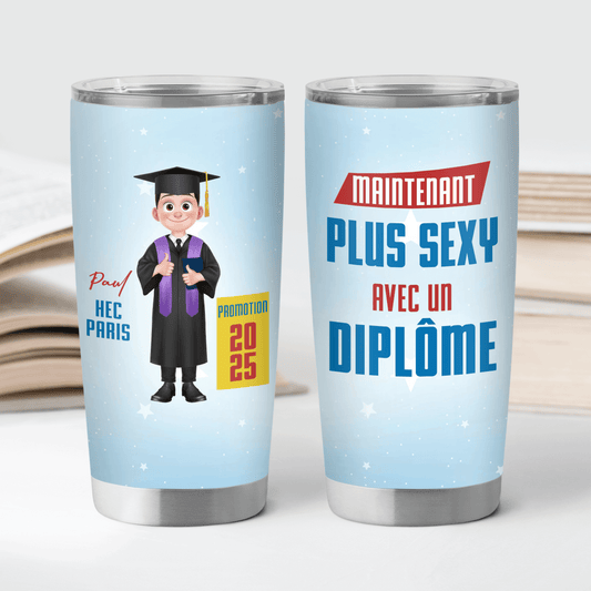 4045TFR2 mug isotherme 590ml personnalise plus sexy avec un diplome femme 4045t5t8a