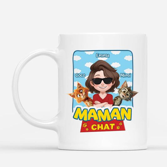 4047MFR1 mug pour amoureux des chats maman chat design cartoon colore 4047m5h0d