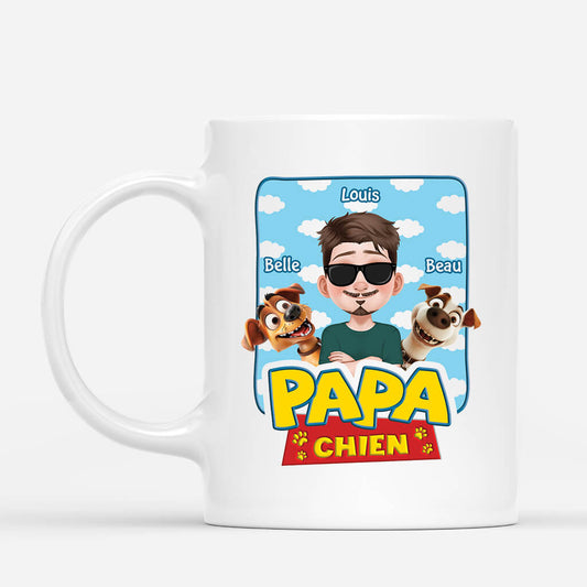 4047MFR1 mug pour amoureux des chiens papa chien design cartoon colore 4047m5h0c