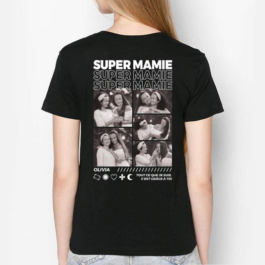 4065AFR2 t shirt personnalise super maman avec photos 4065atm5a