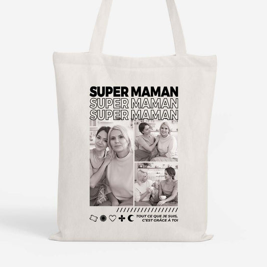 4065BFR1 meilleure maman tote bag personnalise avec photo 4065btm5a
