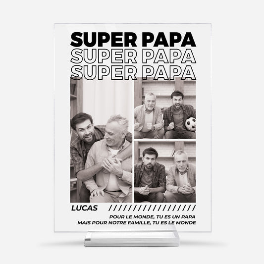 4065RFR1 meilleur papa plaque en acrylique personnalisee avec photo 4065rtm5b