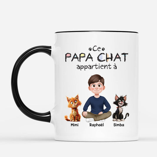4071MFR2 mug personnalise chat cette maman appartient a design cartoon 4071m8i0d