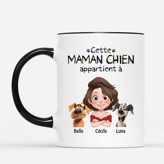 4071MFR2 mug personnalise chien ce papa appartient a design cartoon 4071m8i0c