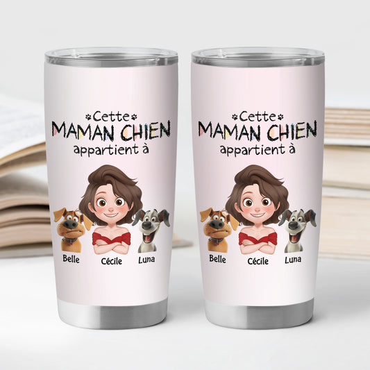 4071TFR2 mug isotherme 590ml personnalise ce papa chien appartient a design cartoon 4071t8i0c