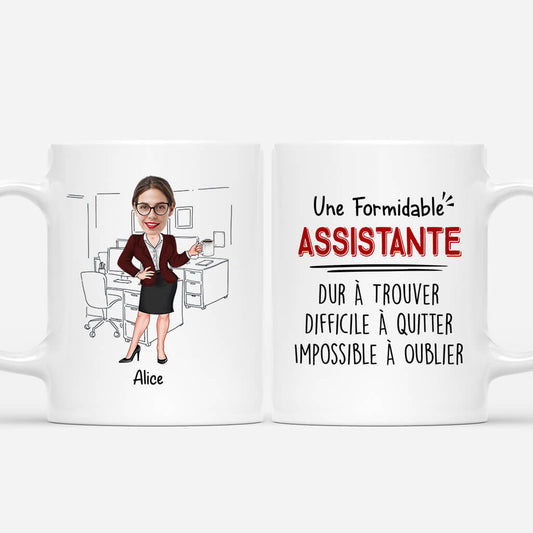 4084MFR1 mug pour collegue personnalise formidable assistante avec visage 4084m6l0o
