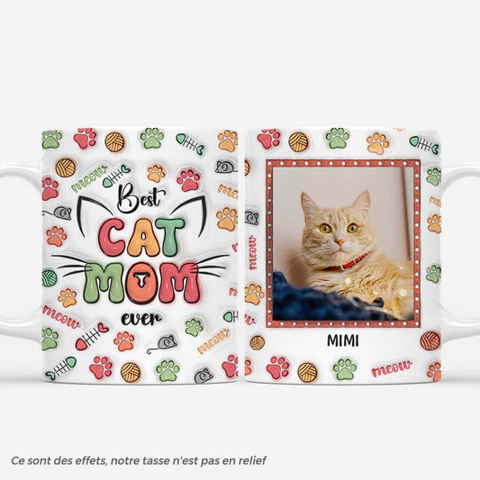 4085MFR1 effet dimpression 3d mug personnalise meilleure maman chat photo 4085mkl5d
