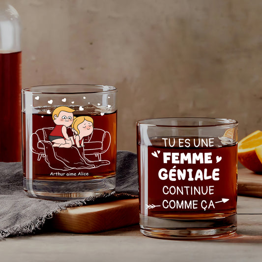 4086IFR2 verre a whisky personnalise pour couple mari genial femme geniale 4086ikl8g