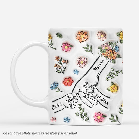 4089MFR1 effet dimpression 3d mug personnalise maman fleurs elegantes 4089mtk5a