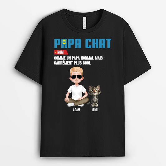 4091AFR1 t shirt personnalise definition mamanpapa chat design cartoon 4091a5n0d_363cfac5 6fee 4f66 b4b3 6bd930928752