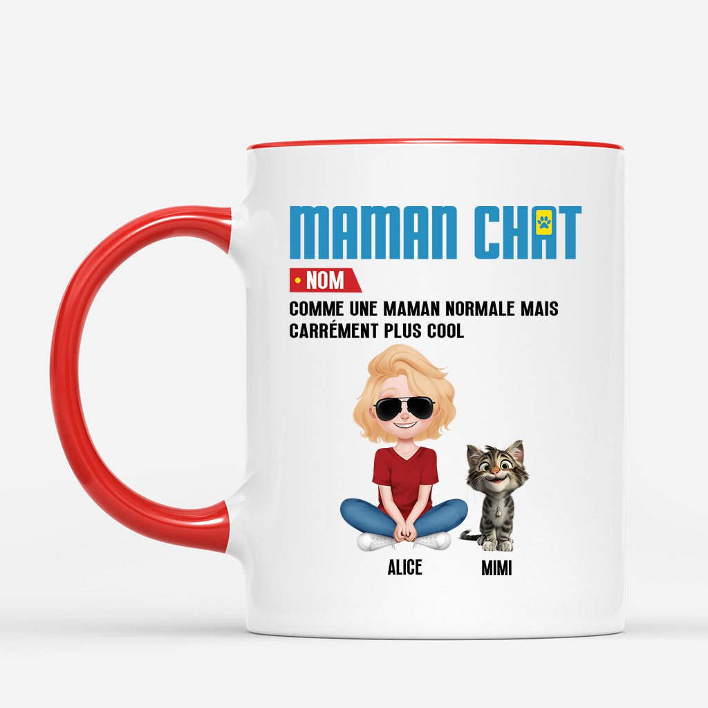 4091MFR2 mug personnalise definition mamanpapa chat design cartoon 4091m5q0d