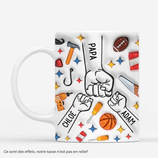 4095MFR1 effet dimpression 3d mug personnalise papa et petits poings brico colore 4095m6m5b_2805f7b2 5d27 4b71 a8c5 4e50560270cd