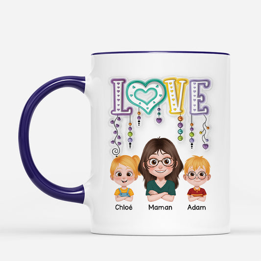4096MFR2 effet dimpression 3d mug personnalise femme amour design cartoon colore 4096m5q0a